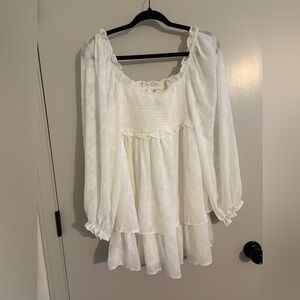 Altar'd State White Smocked Dress